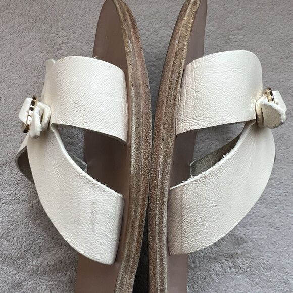 Ancient Greek Sandals Anna Cream Leather Flat Sandal Women EU 41 US 10 Casual - Picture 6 of 16